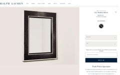 Exquisite RALPH LAUREN ITY MODERN CHROME TORTOISE SHELL FRAMED MIRROR