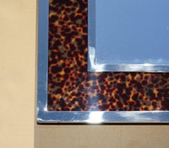 EXQUISITE RALPH LAUREN CITY MODERN CHROME TORTOISE SHELL FRAMED MiRROR