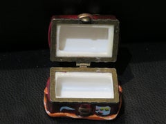 Exquisite Rare French Limoges Style Detailed Binoculars Treasure Jewelry Box