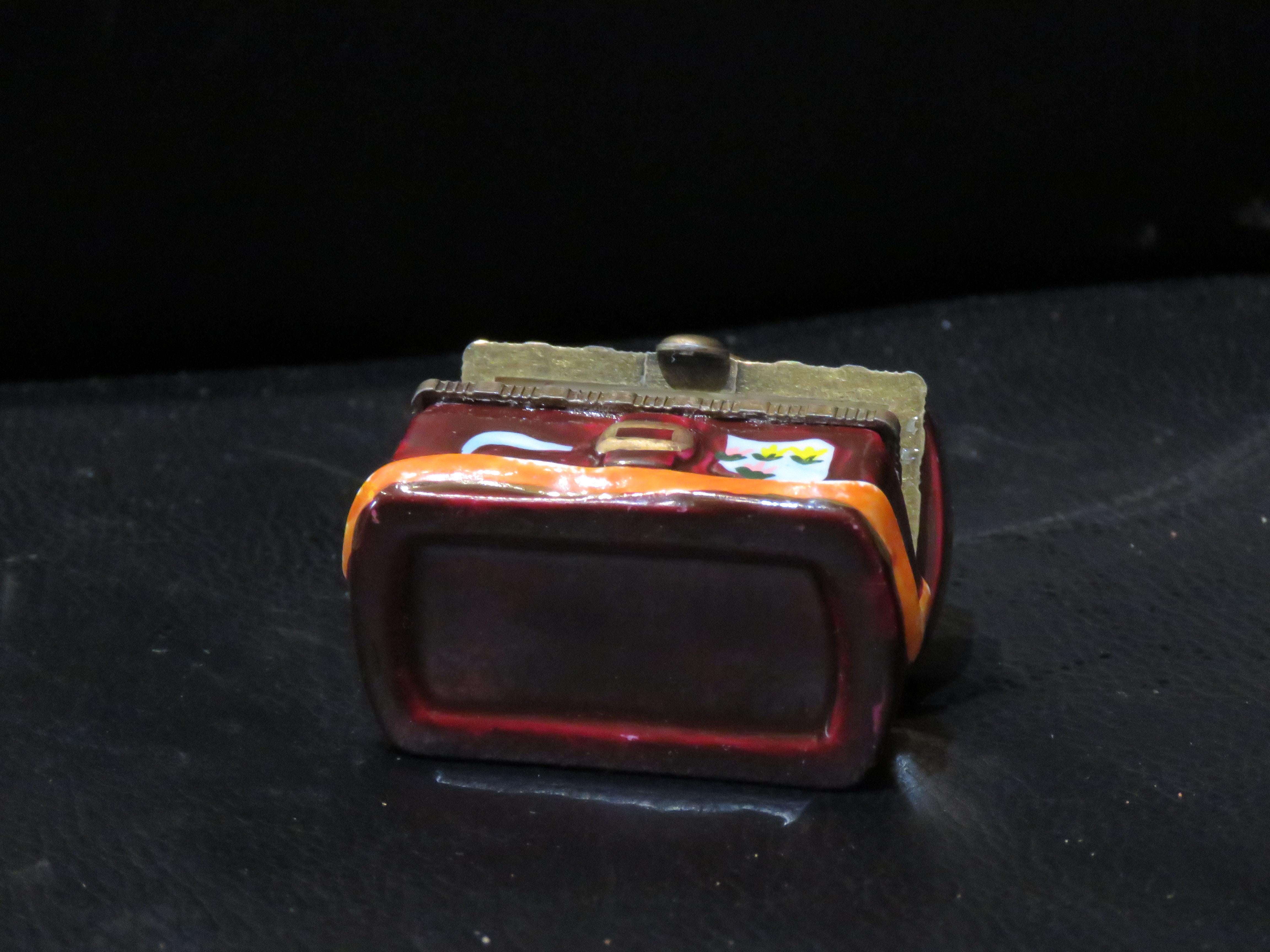 Exquisite, seltene, detaillierte, seltene, französische Binoculars-Schmuckkästchen im Limoges-Stil (Porzellan) im Angebot