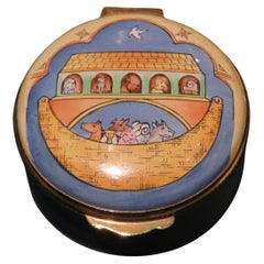 Exquisite seltene seltene, bedeutende Estate Noah's Ark Crummles Schmuckhalter Pill Box