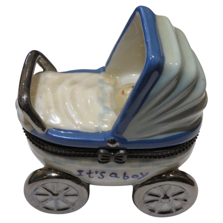 Exquisite Rare Limoges Style Baby Junge Kinderwagen Schatz Trinket Schmuck  Box im Angebot bei 1stDibs Deutschland