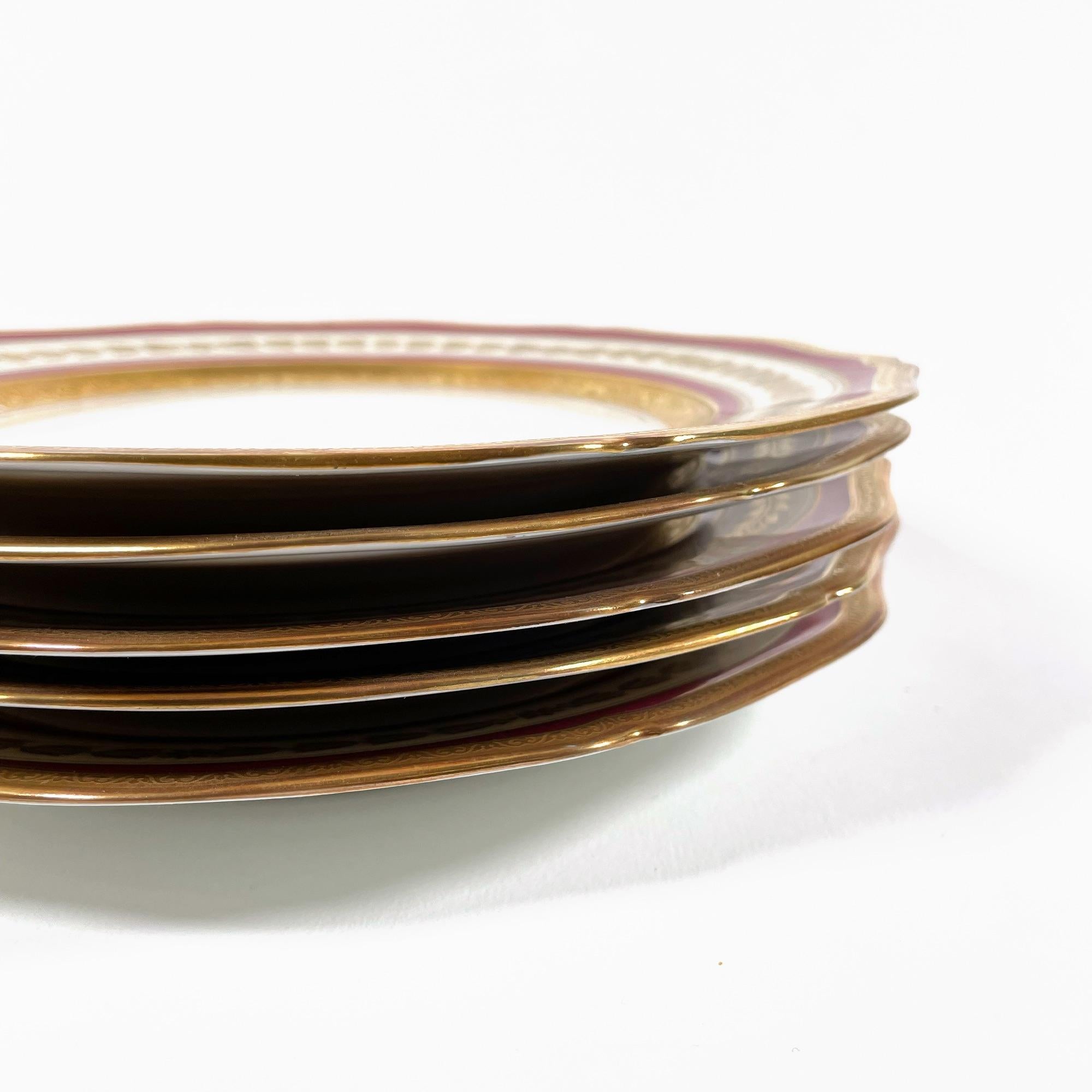 Exquis service de vaisselle Raynaud & Co de Limoges en porcelaine peinte à la main en vente 11