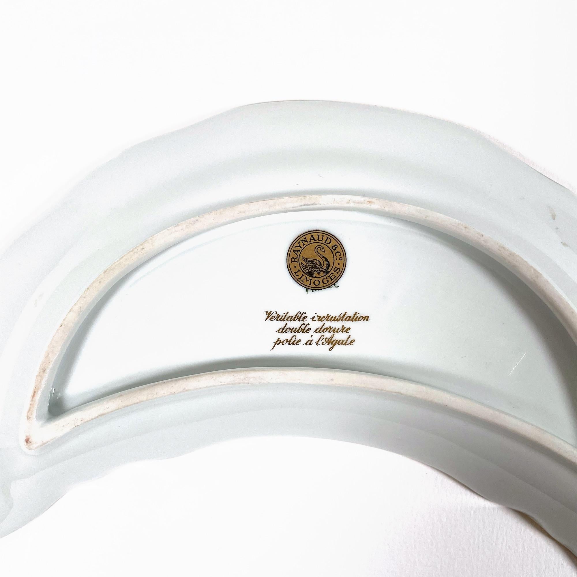 Exquis service de vaisselle Raynaud & Co de Limoges en porcelaine peinte à la main en vente 14
