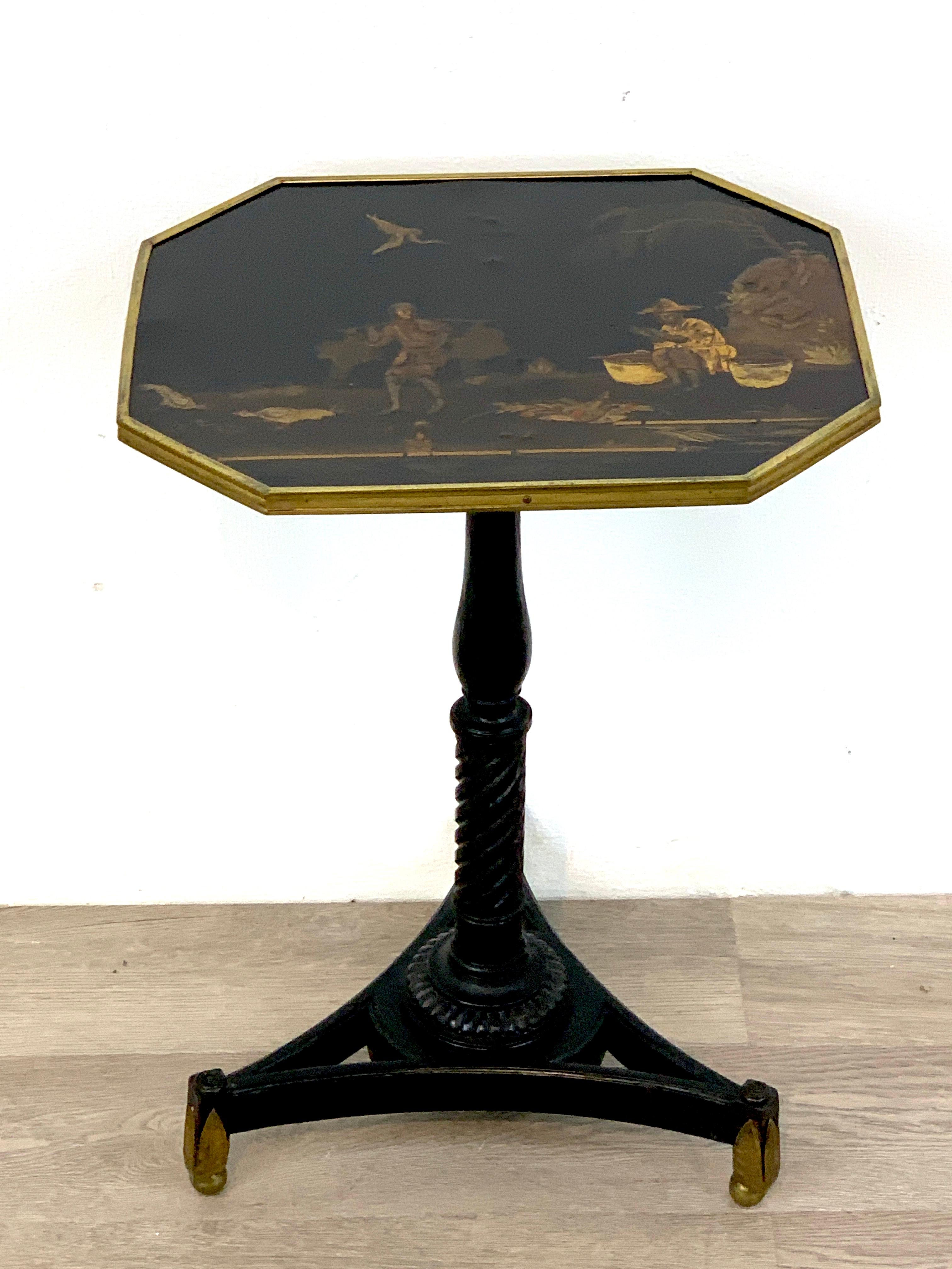 19th Century Exquisite Regency Chinoiserie Side Table For Sale