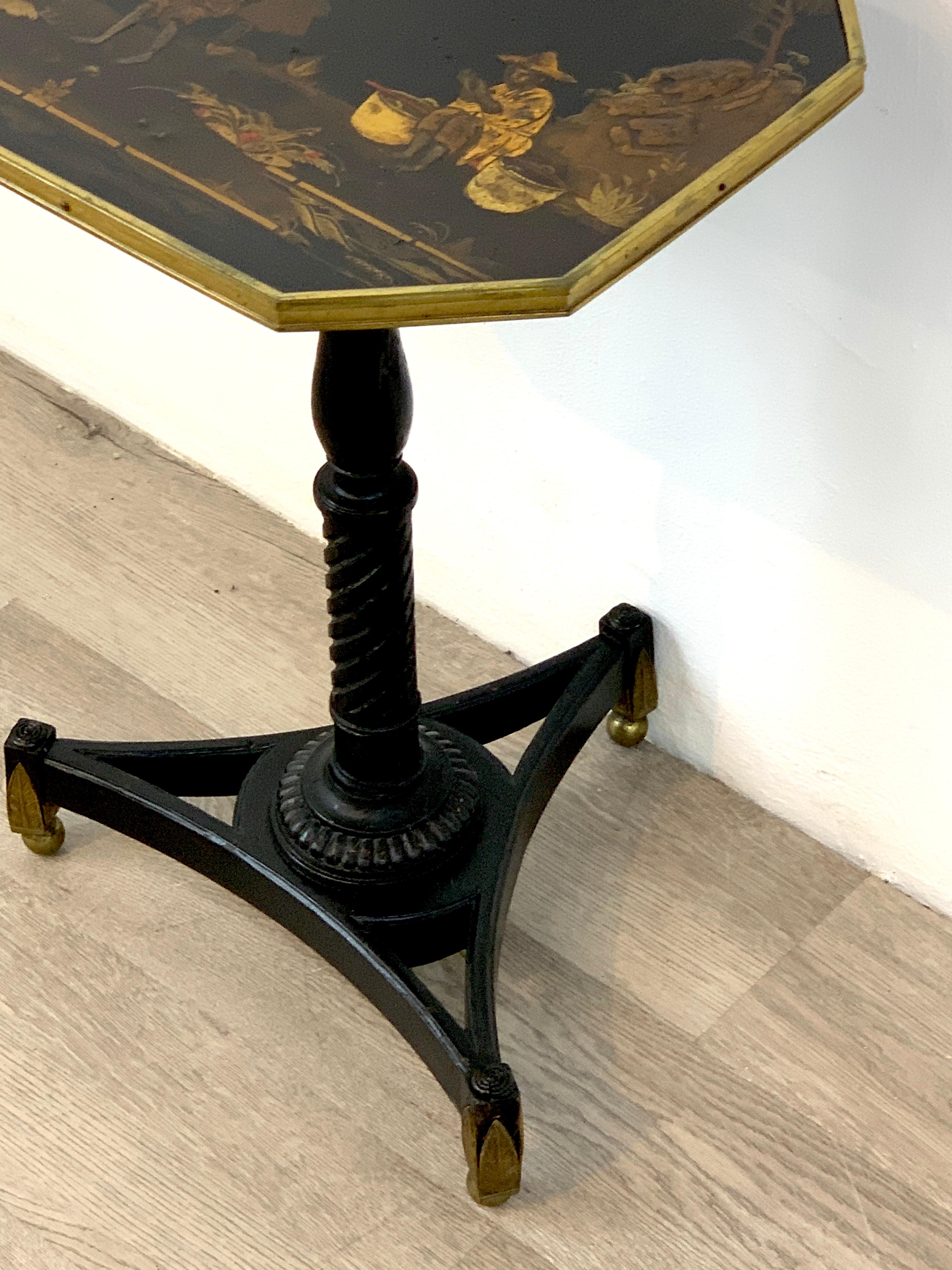 Exquisite Regency Chinoiserie Side Table For Sale 1