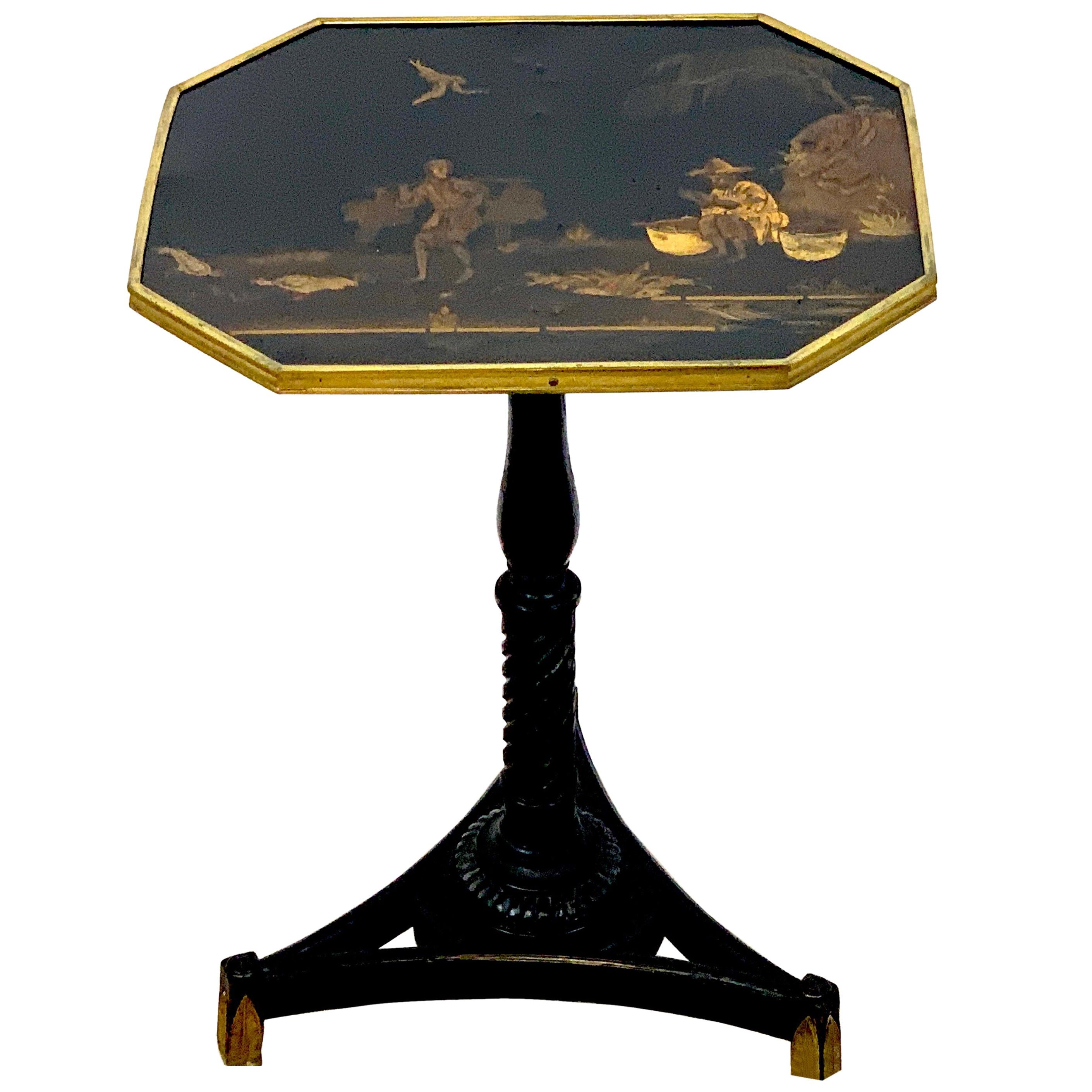 Exquisite Regency Chinoiserie Side Table For Sale