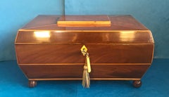 Exquisite Regency Mahogany Hexagonal Box