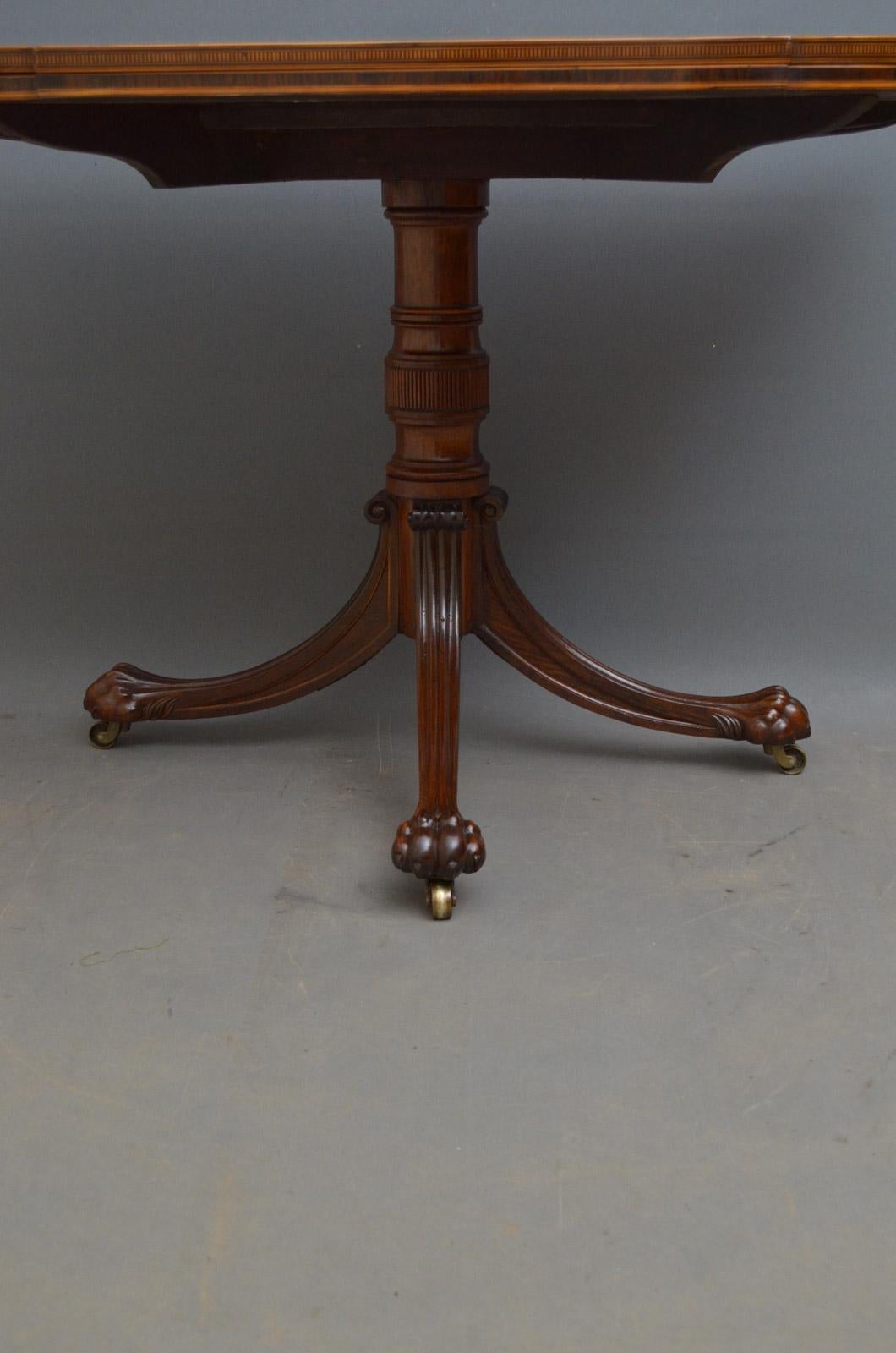 Exquisite Regency Rosewood Card Table 6