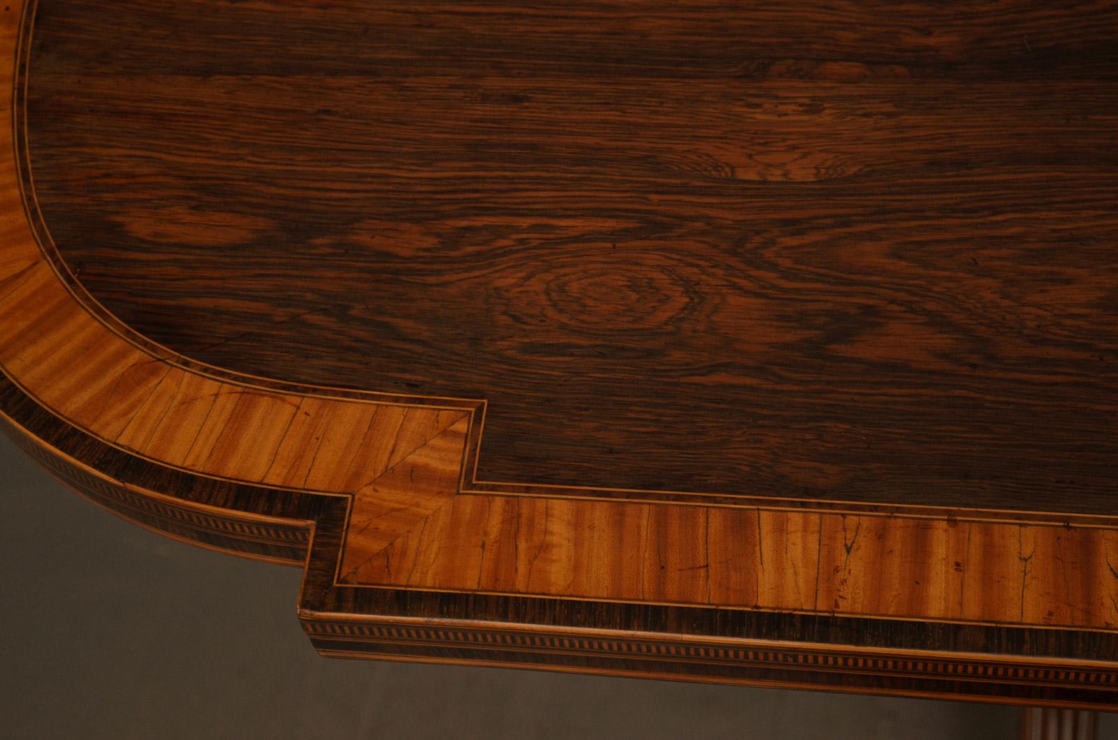 English Exquisite Regency Rosewood Card Table