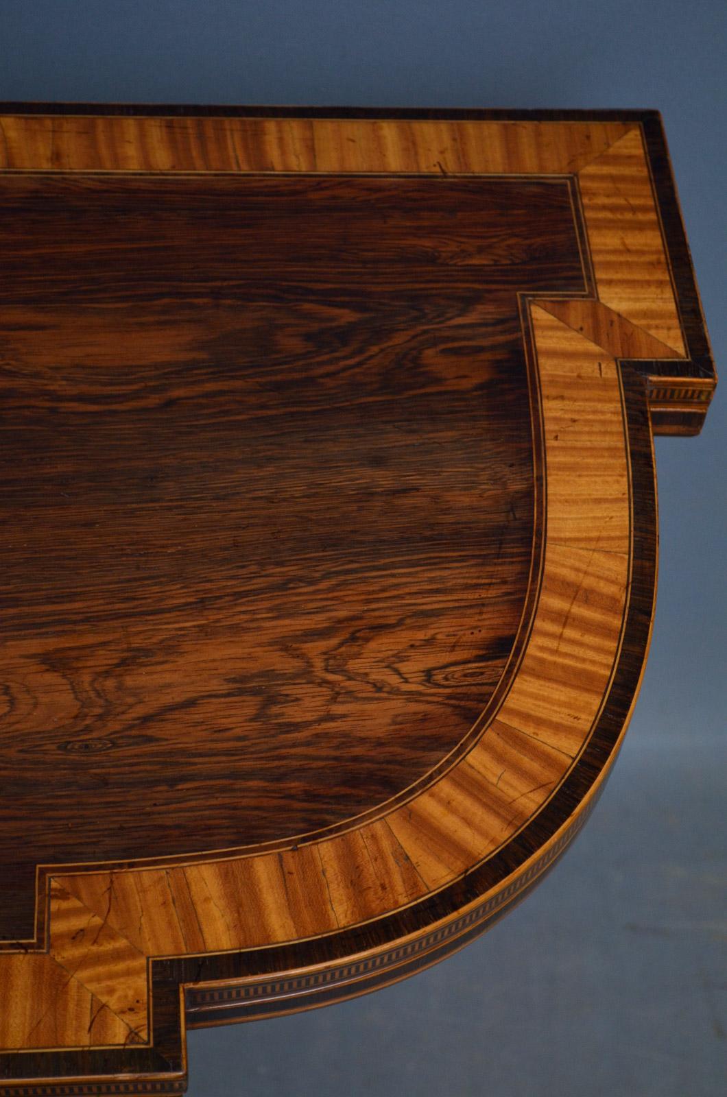 Exquisite Regency Rosewood Card Table In Good Condition In Whaley Bridge, GB