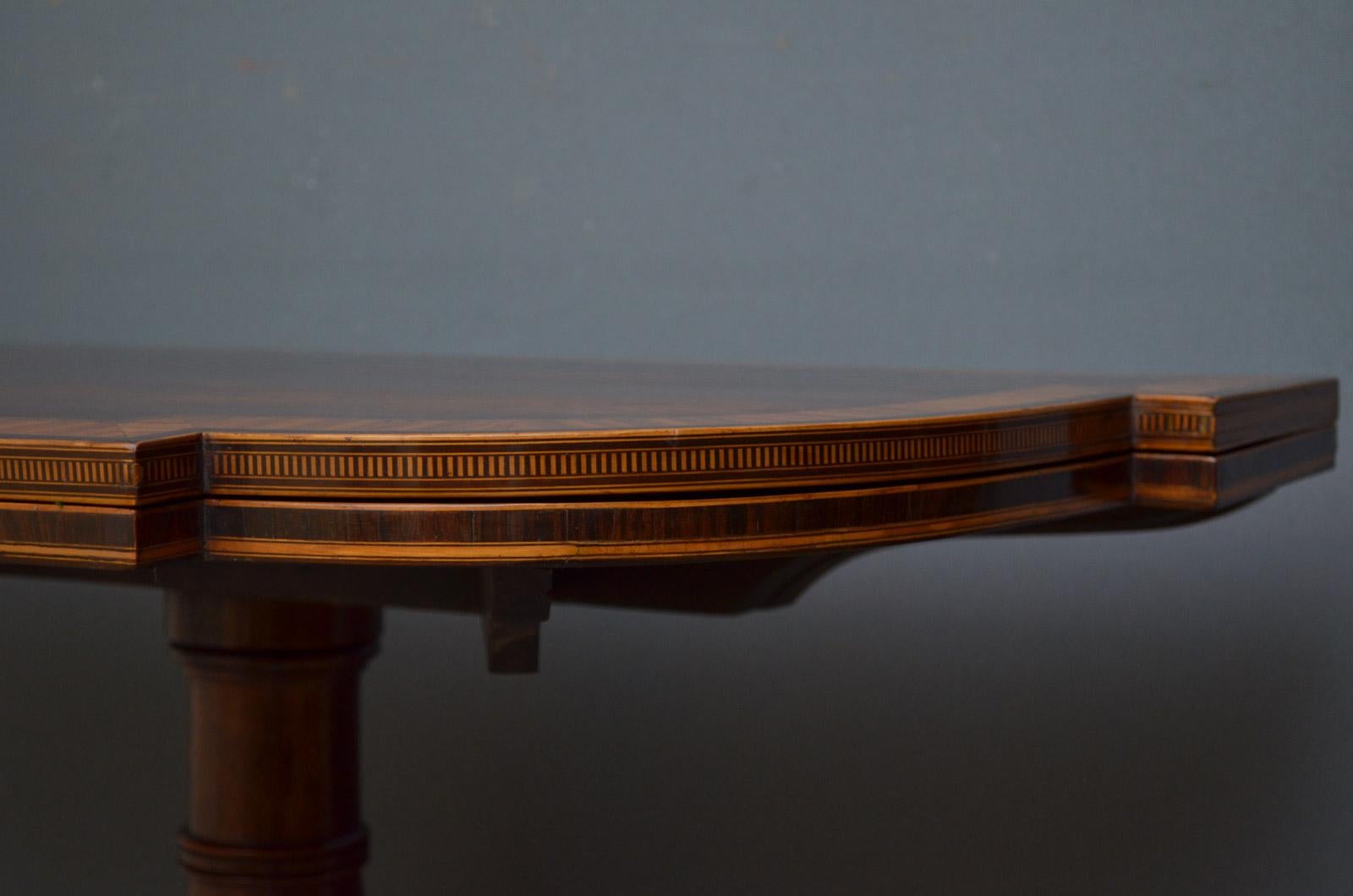 Exquisite Regency Rosewood Card Table 1