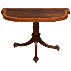 Exquisite Regency Rosewood Card Table