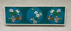 Exquisite Reimagined Chinese Antique Wall Panel – Floral , Art by Joseph malekan