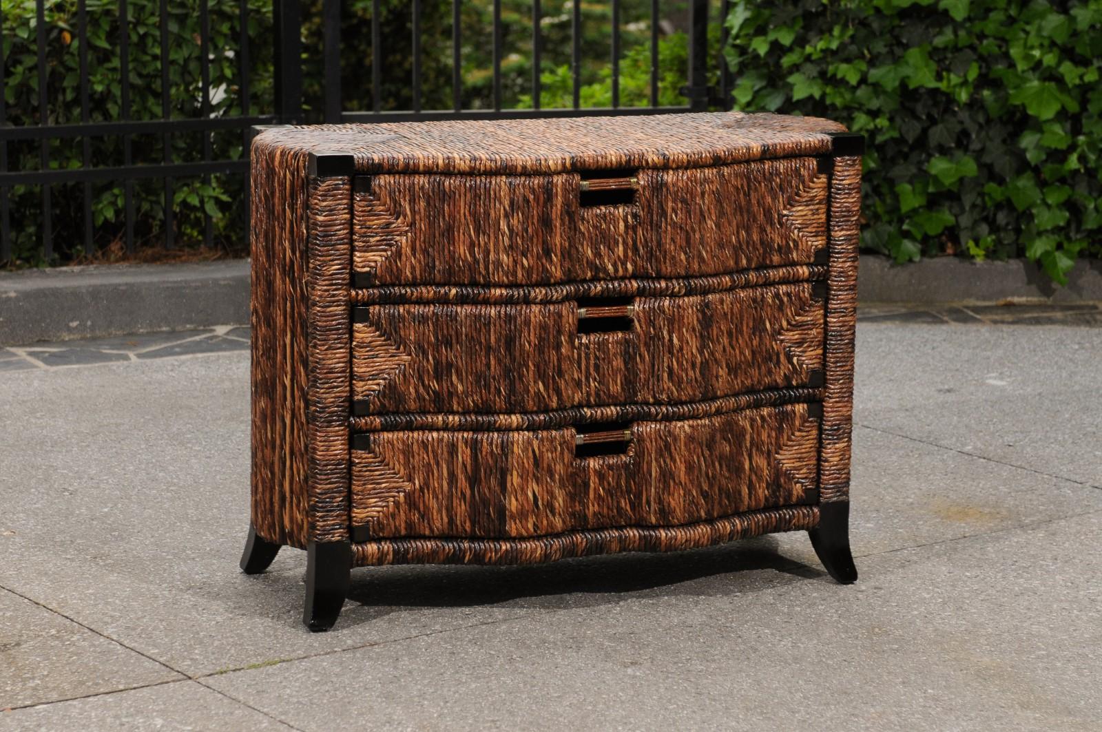 This magnificent commode is shipped as professionally photographed and described in the listing narrative: Meticulously professionally restored and completely installation ready.

A majestic organic commode from a limited production collection
