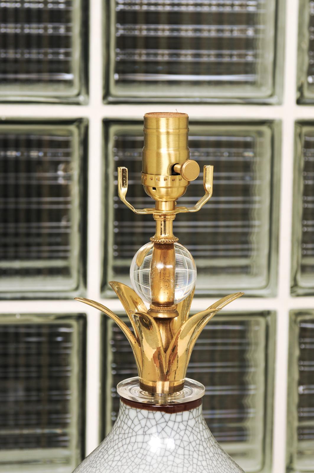 Exquisites restauriertes Paar Kalebassenlampen von Marbro, Italien, um 1960 im Angebot 3