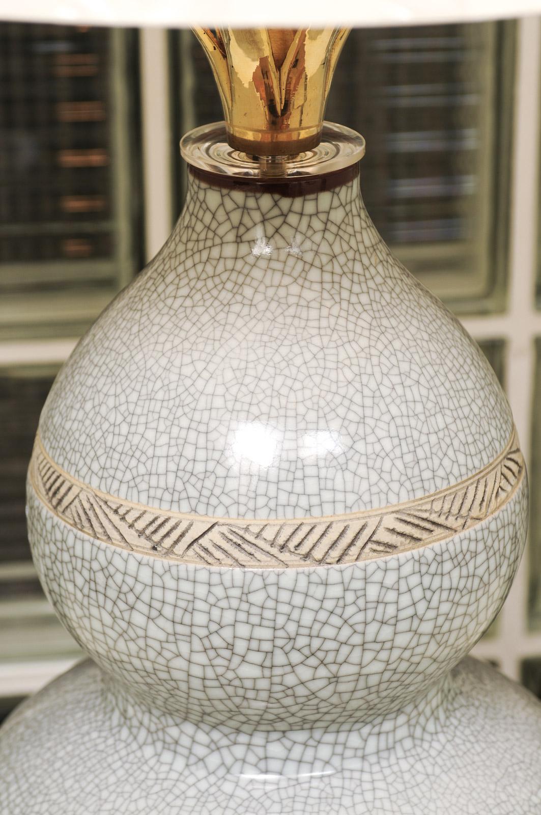 Exquisites restauriertes Paar Kalebassenlampen von Marbro, Italien, um 1960 im Angebot 1