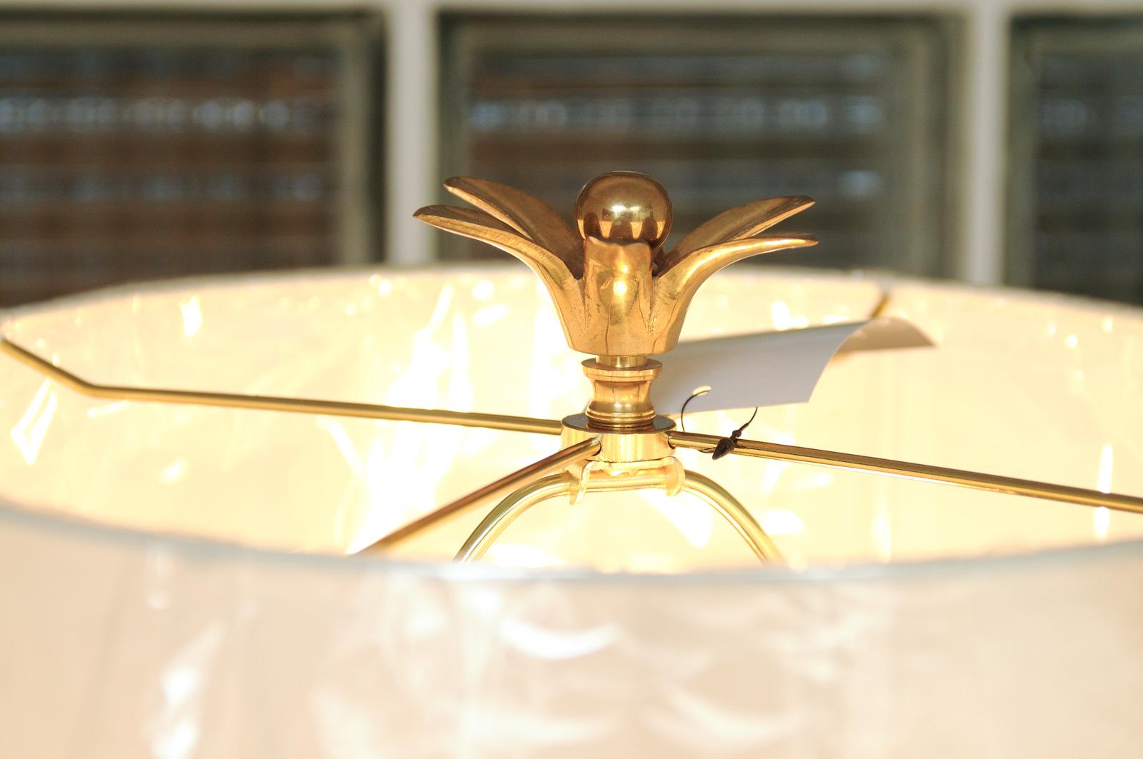 Mid-20th Century Exquisite Restored Pair of Vintage Amber Murano Tornado Lamps, Italy, c 1960 For Sale