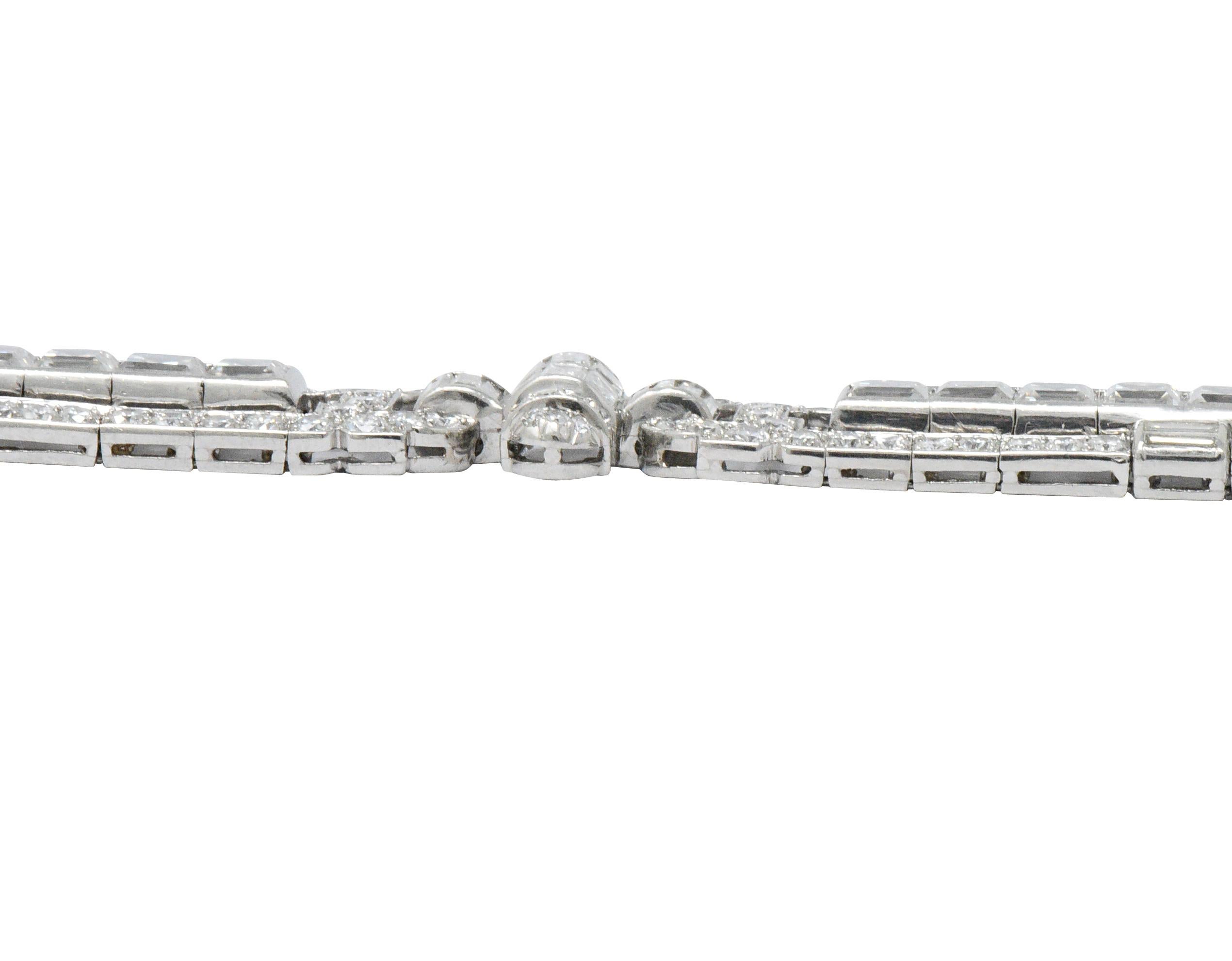 Exquisite Retro 23.00 Carat Diamond Platinum Bracelet 1