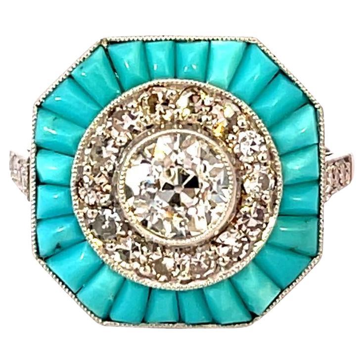 Bague exquise en platine 6,5 g avec un diamant taille brillant de 0,79 ct en vente