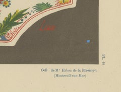 Exquisite Rouen Plate Illustration: A Vivid Tableau of French Life, 1874