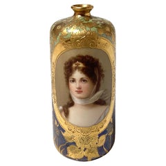 Antique Exquisite Royal Vienna Cabinet Vase of Queen Louise, Circa 1900