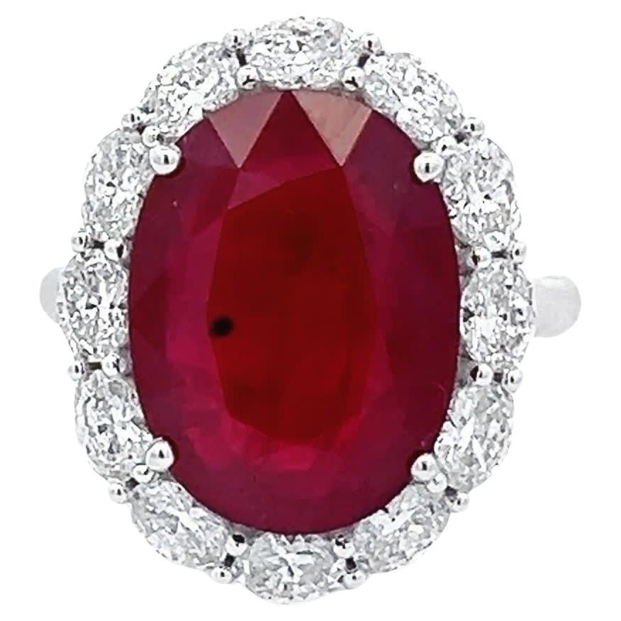 Exquisite Ruby and Diamond Elegance Ring