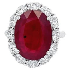 Exquisite Ruby and Diamond Elegance Ring