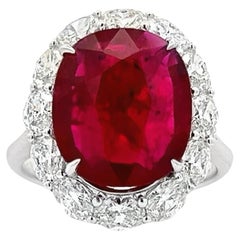 Exquisite Ruby and Diamond Encrusted Gold Ring