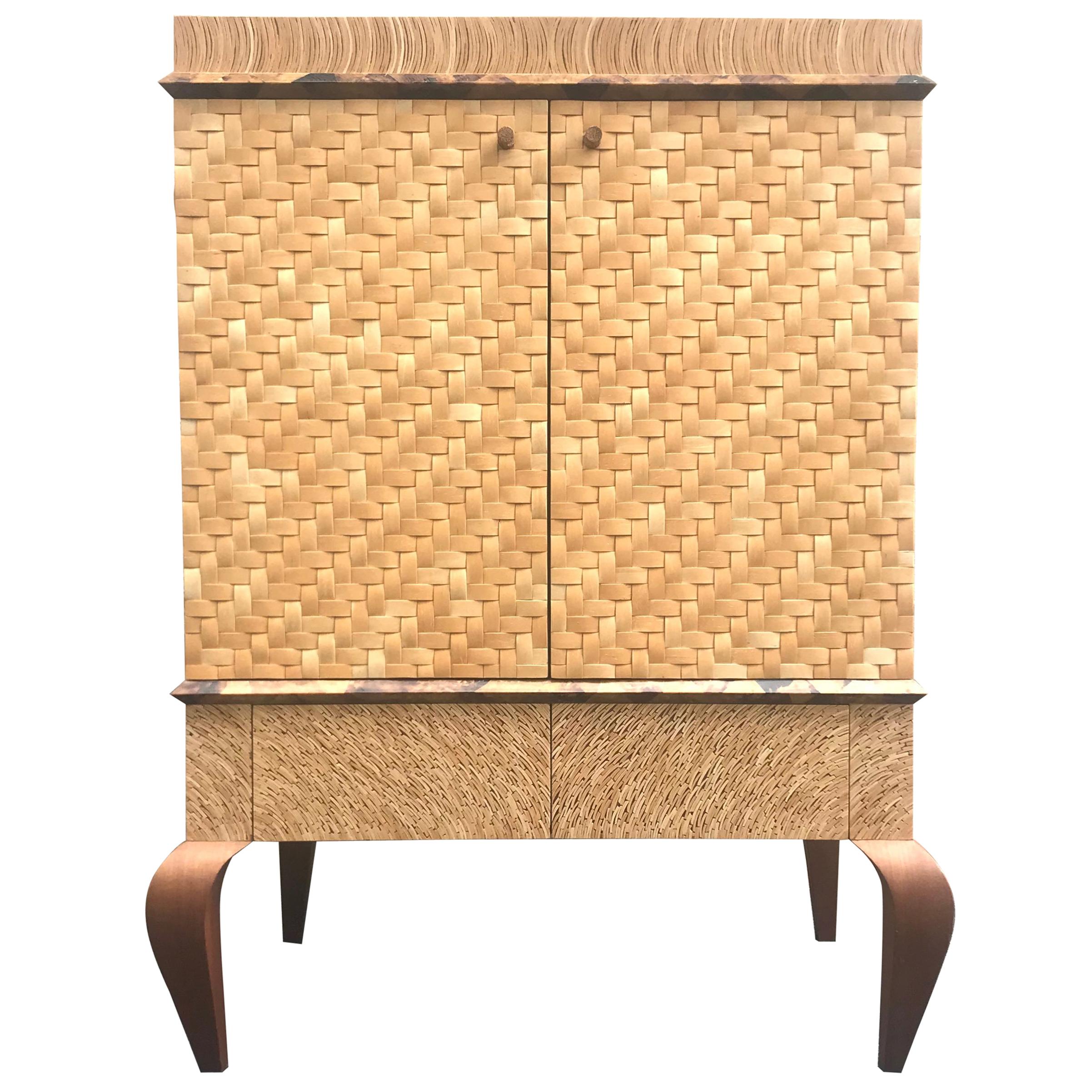 Exquisite Organic Modern Cabinet, circa 1990 For Sale