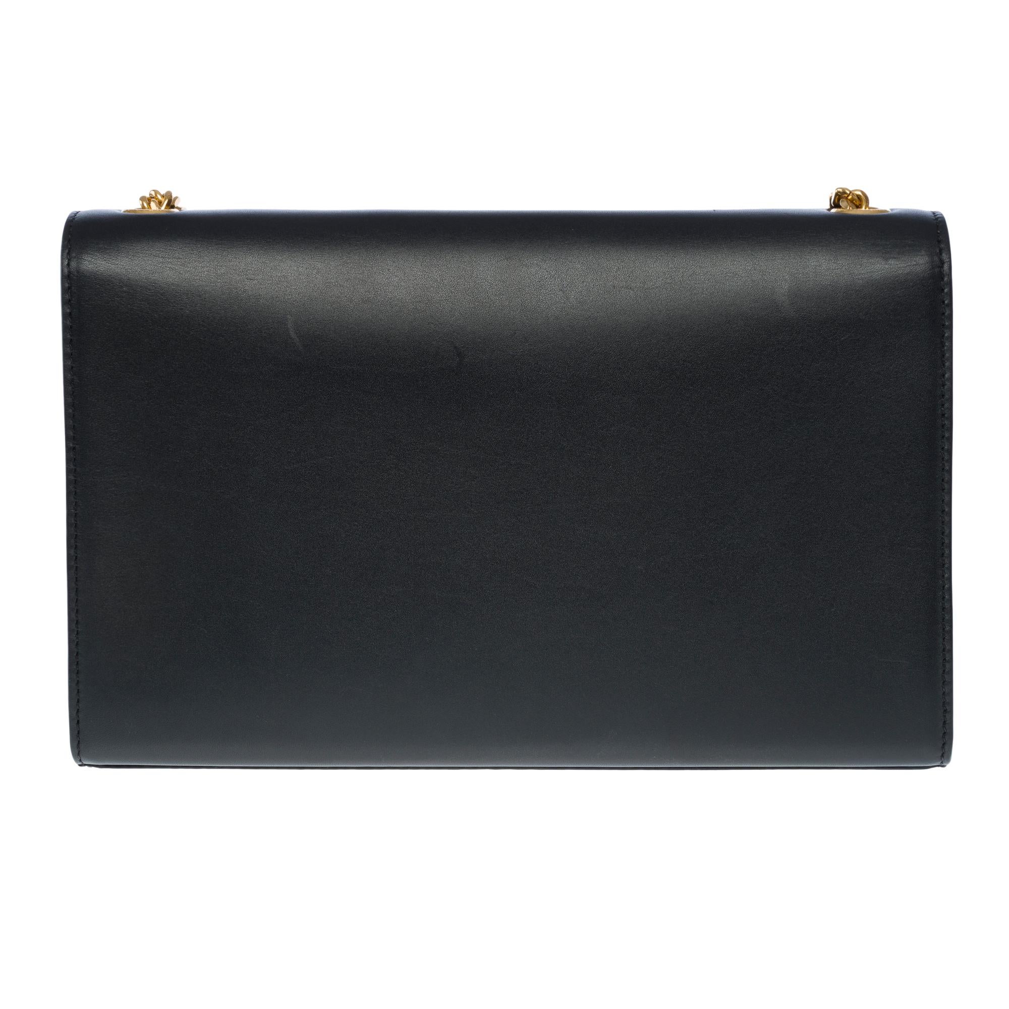 Black Exquisite Saint Laurent Kate shoulder bag in black leather, GHW