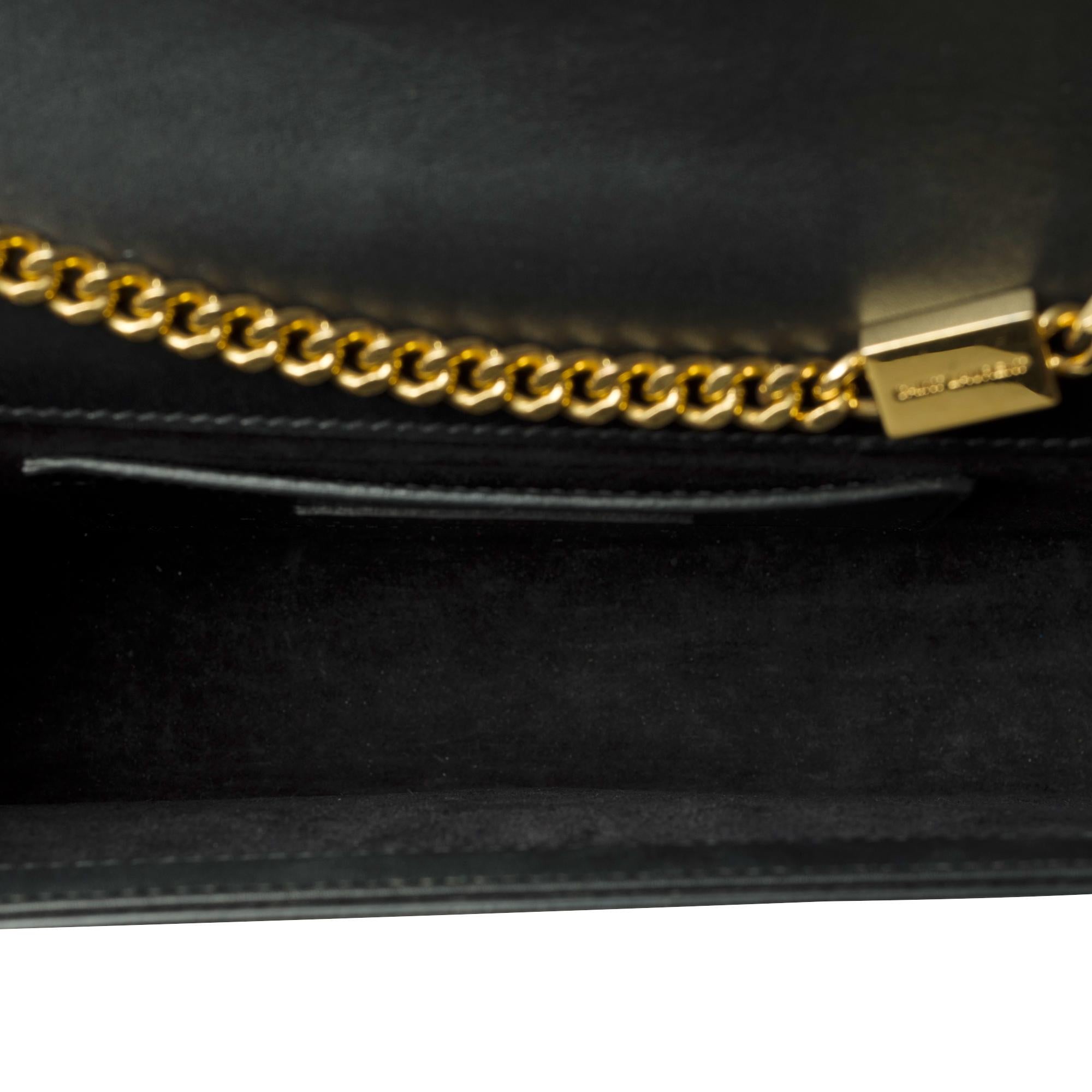 Exquisite Saint Laurent Kate shoulder bag in black leather, GHW 2