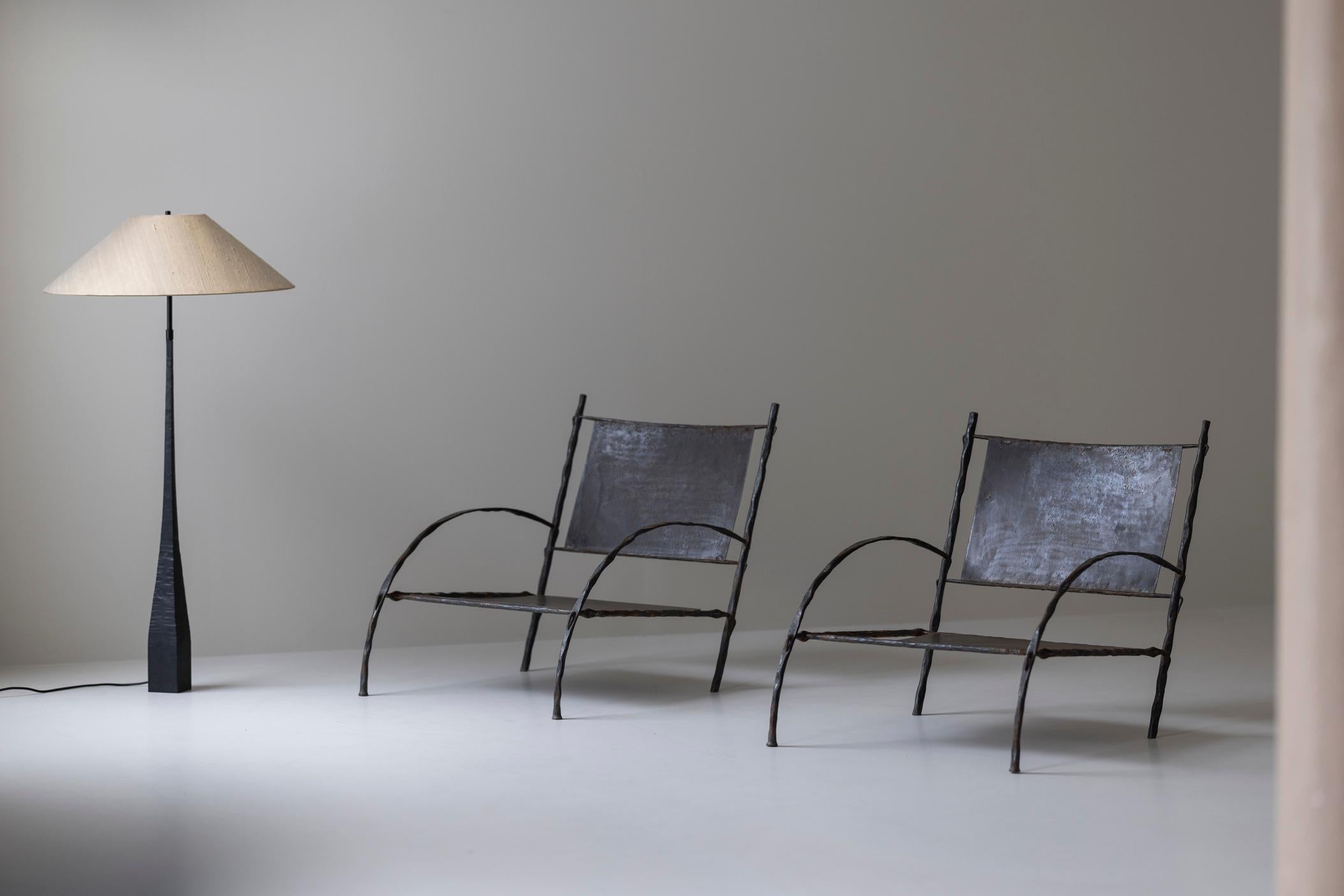 Magnifique lampadaire sculptural des années 1980. en vente 10