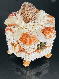 Exquisite Sea Shell & Coral Encrusted Treasure Box