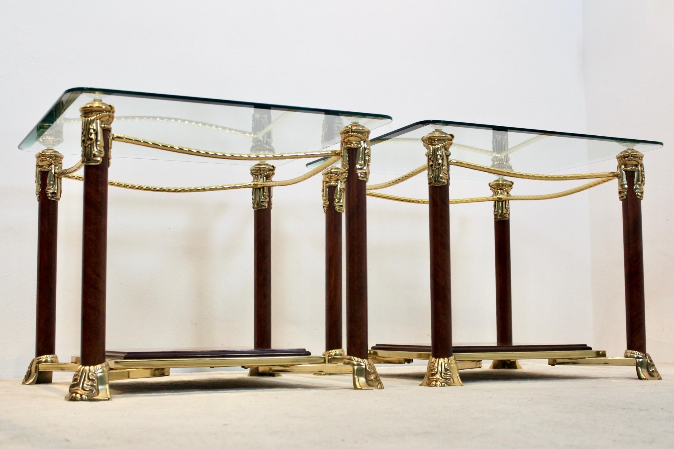20th Century Exquisite Set Hollywood Regency Side or Coffee Tables
