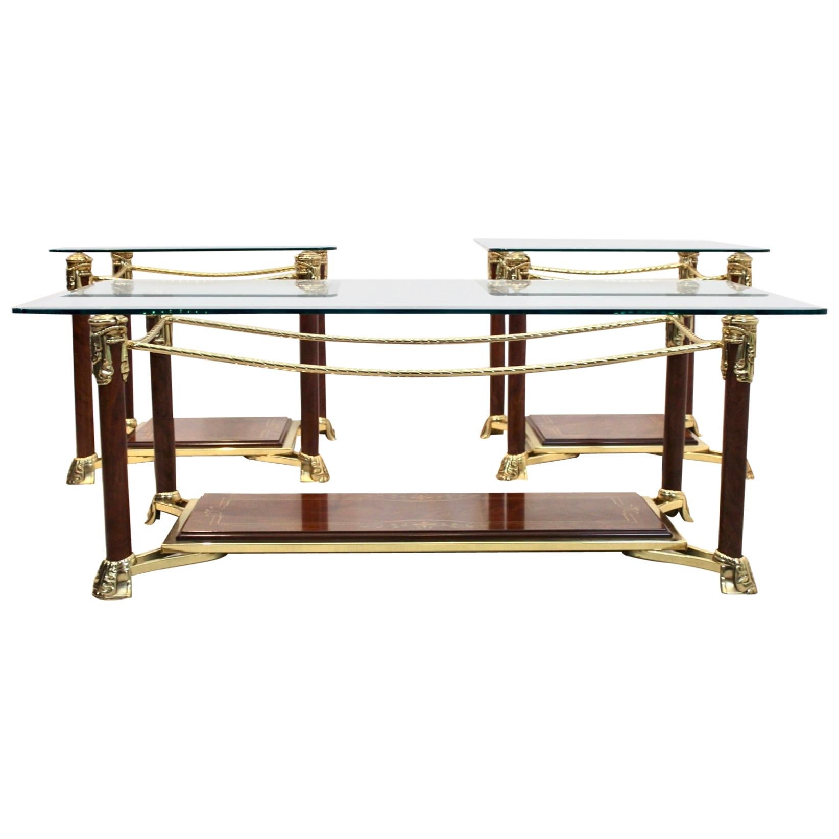Exquisite Set Hollywood Regency Side or Coffee Tables