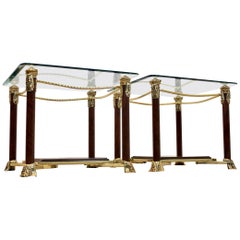 Exquisite Set Hollywood Regency Side Tables