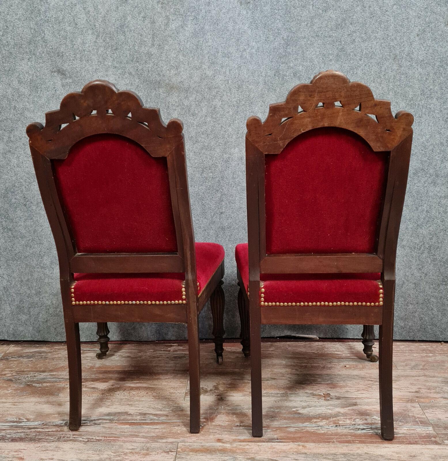 Exquisite Set of 4 Restauration Period Mahogany Chairs, circa 1820 -1X32 For Sale 7