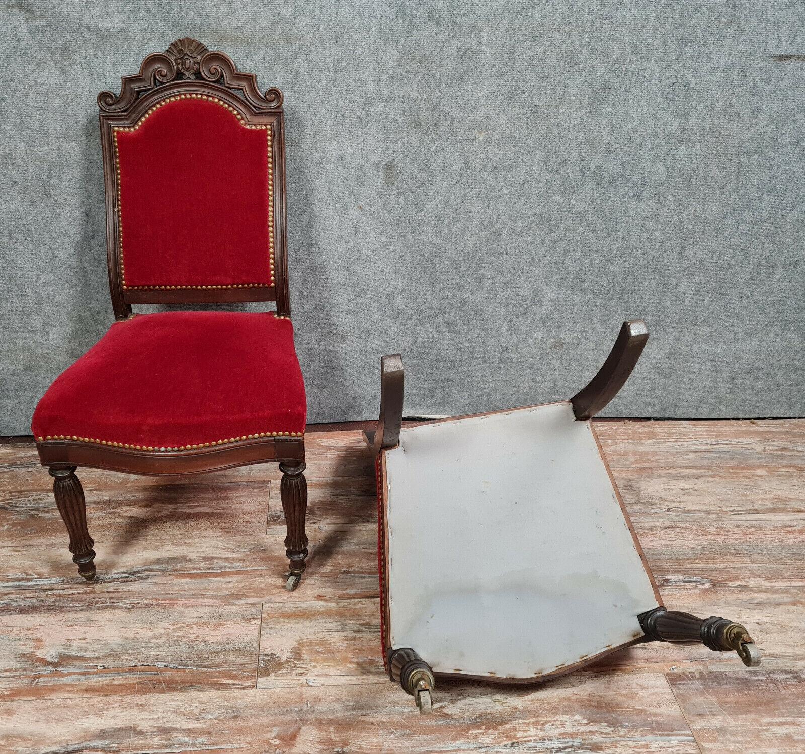 Ensemble exquis de 4 chaises en acajou de l'époque de la Restauration, vers 1820 -1X32 en vente 7