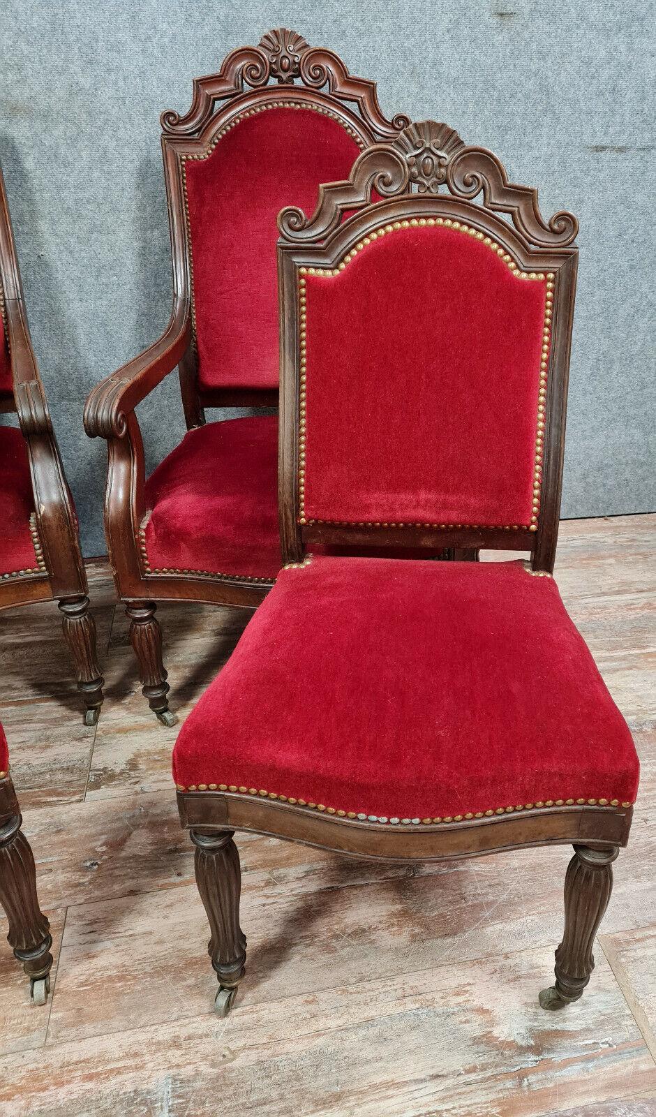 Early 19th Century Exquisite Set of 4 Restauration Period Mahogany Chairs, circa 1820 -1X32 For Sale