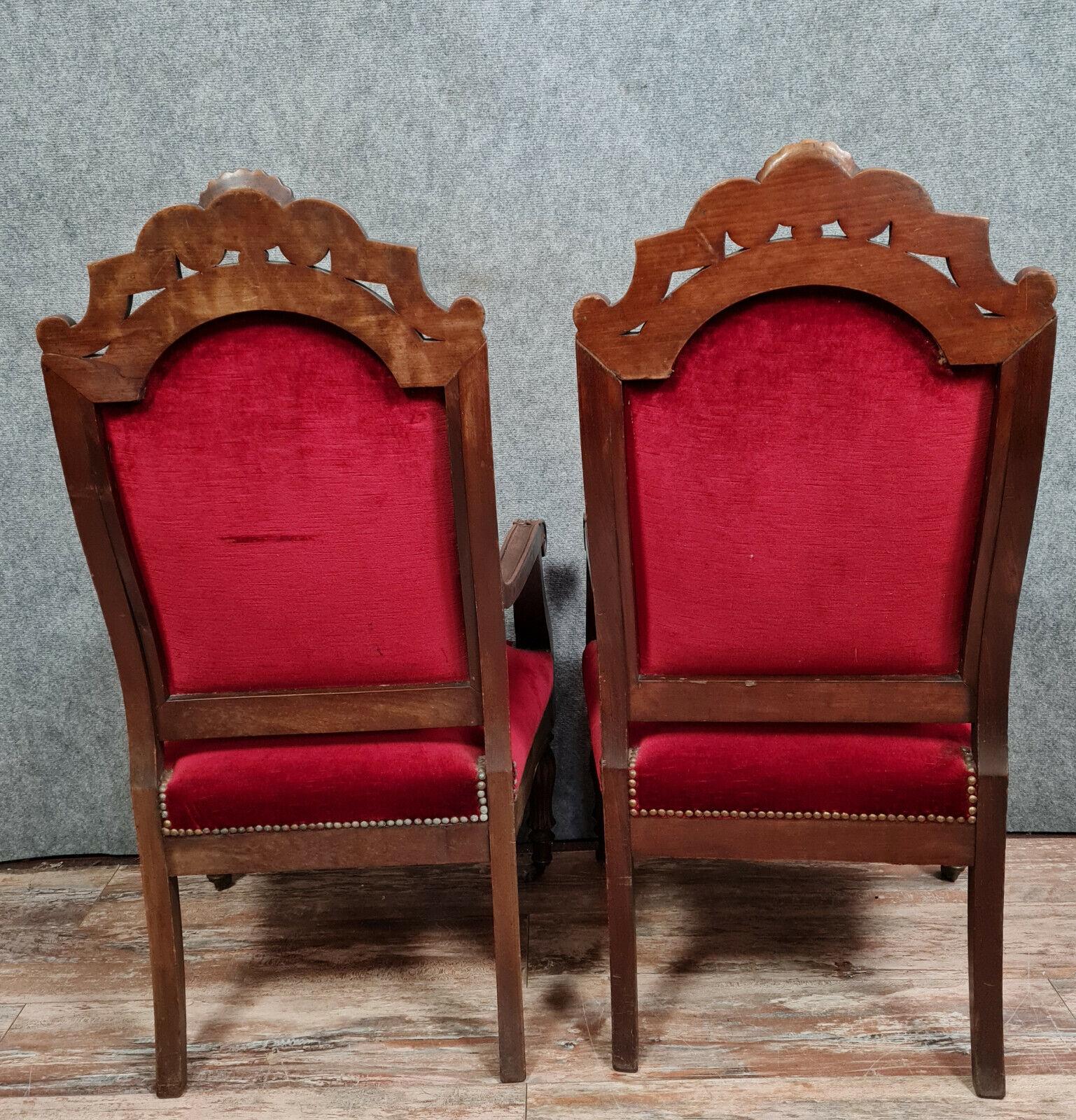 Exquisite Set of 4 Restauration Period Mahogany Chairs, circa 1820 -1X32 For Sale 3