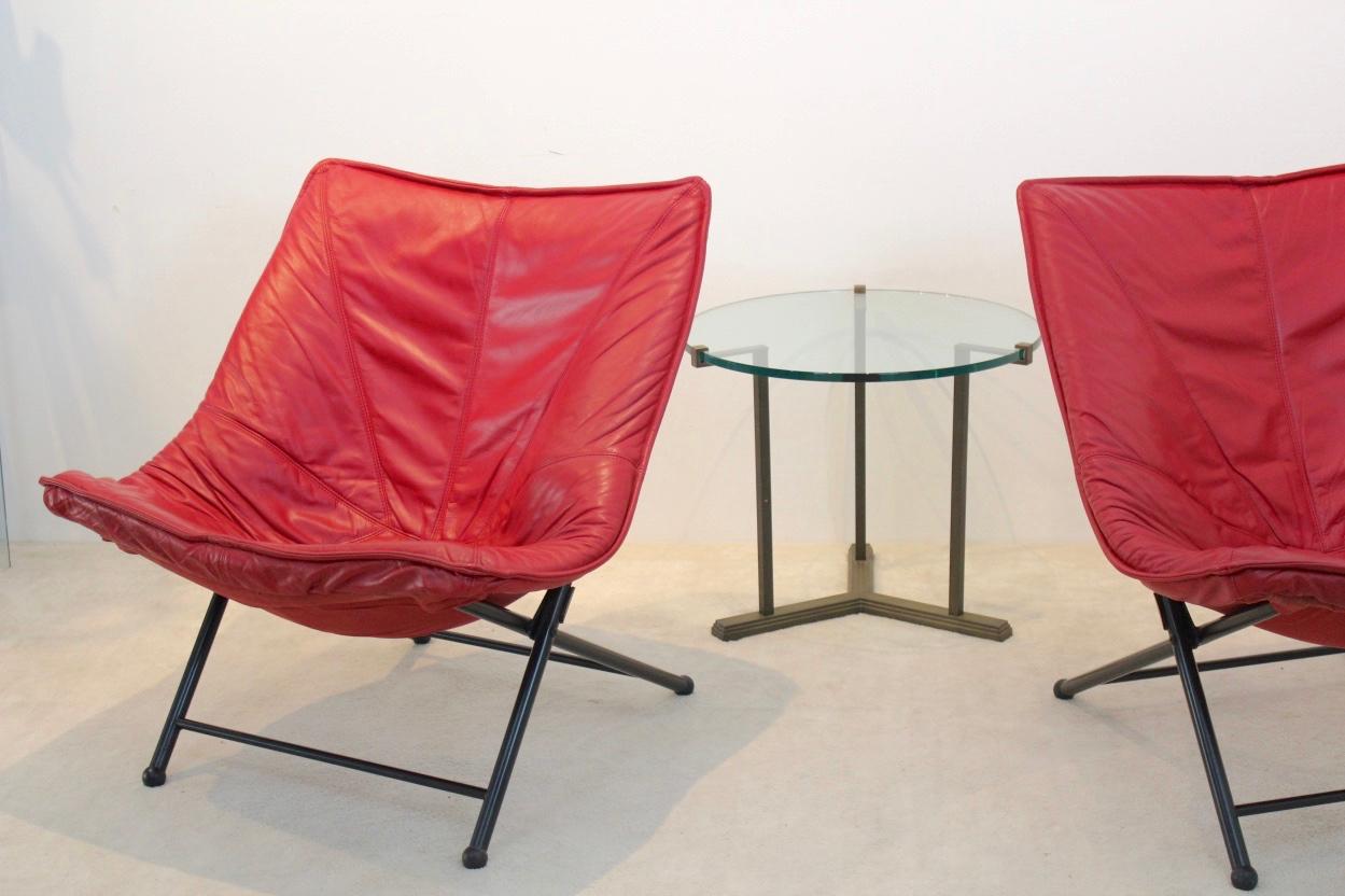 Exquisite Set of Molinari Foldable Easy Chairs Designed by Teun van Zanten 1970s For Sale 1