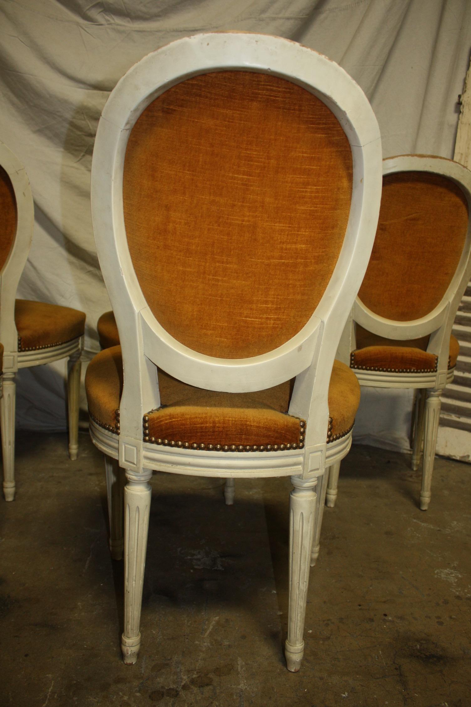 Exquisite Set of Six Louis XVI French Chairs 6