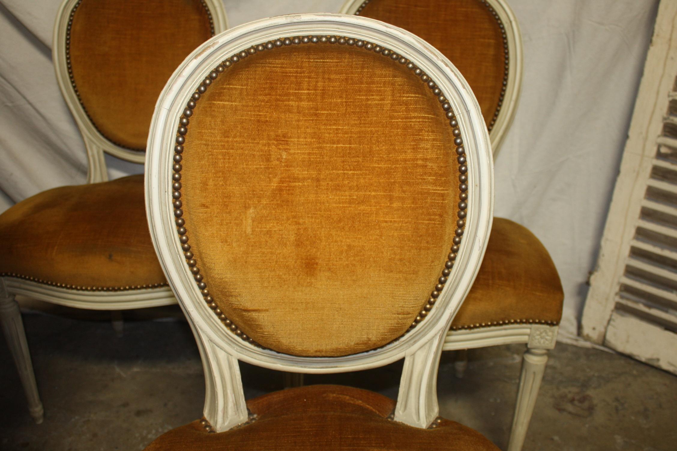 Exquisite Set of Six Louis XVI French Chairs 2