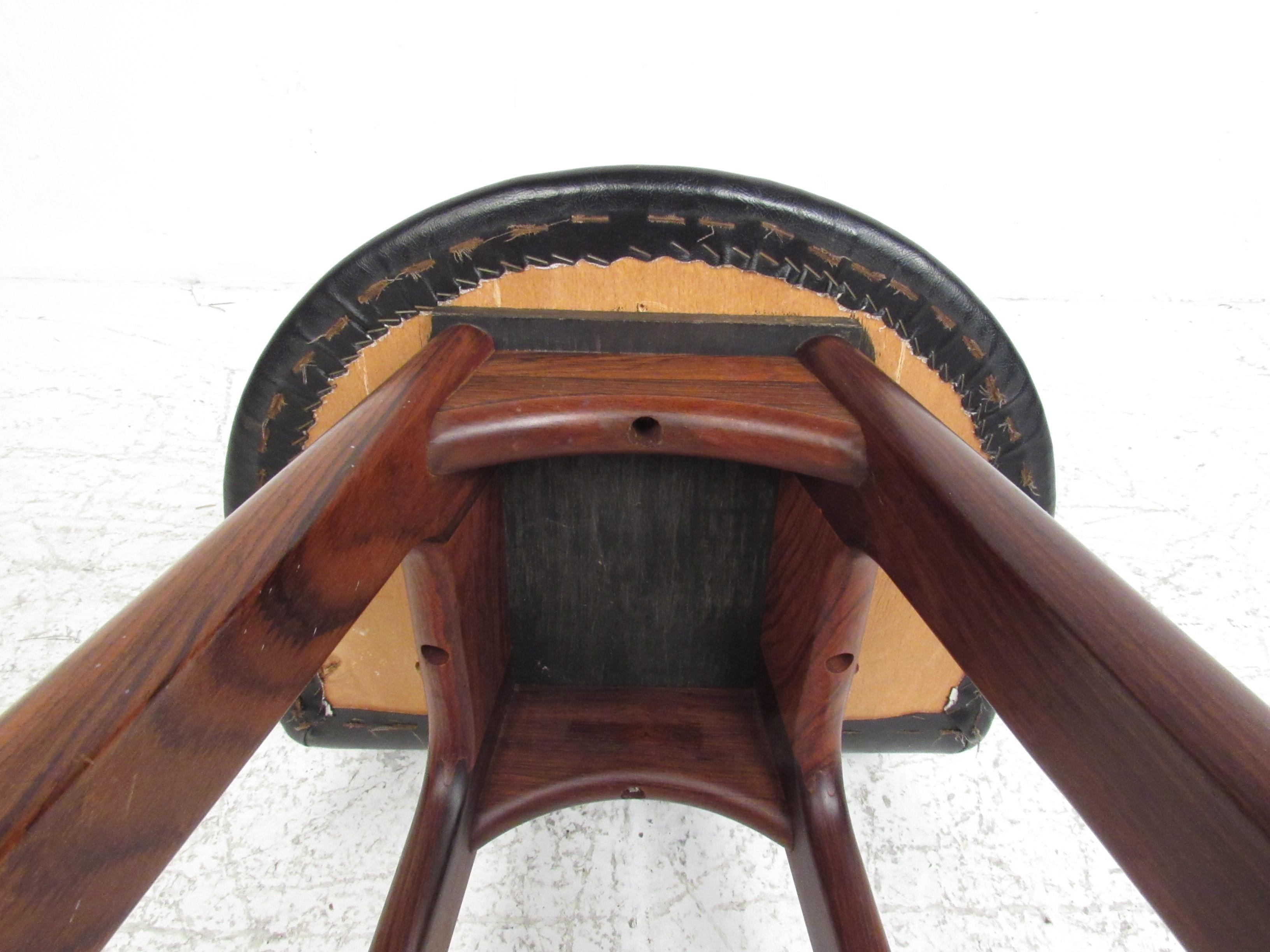 Exquisite Set of Three Midcentury Erik Buch Bar Stools 5