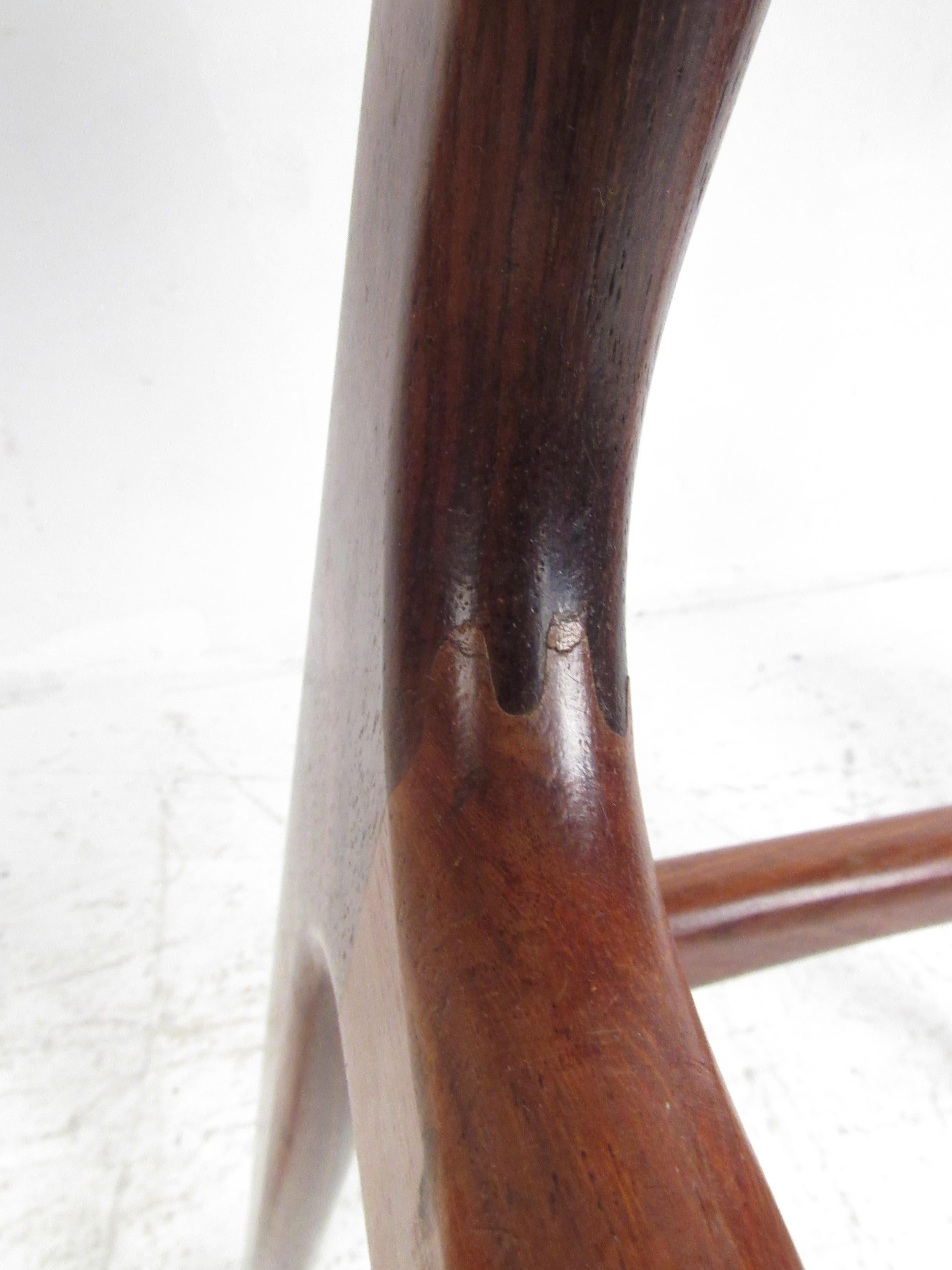 Danish Exquisite Set of Three Midcentury Erik Buch Bar Stools