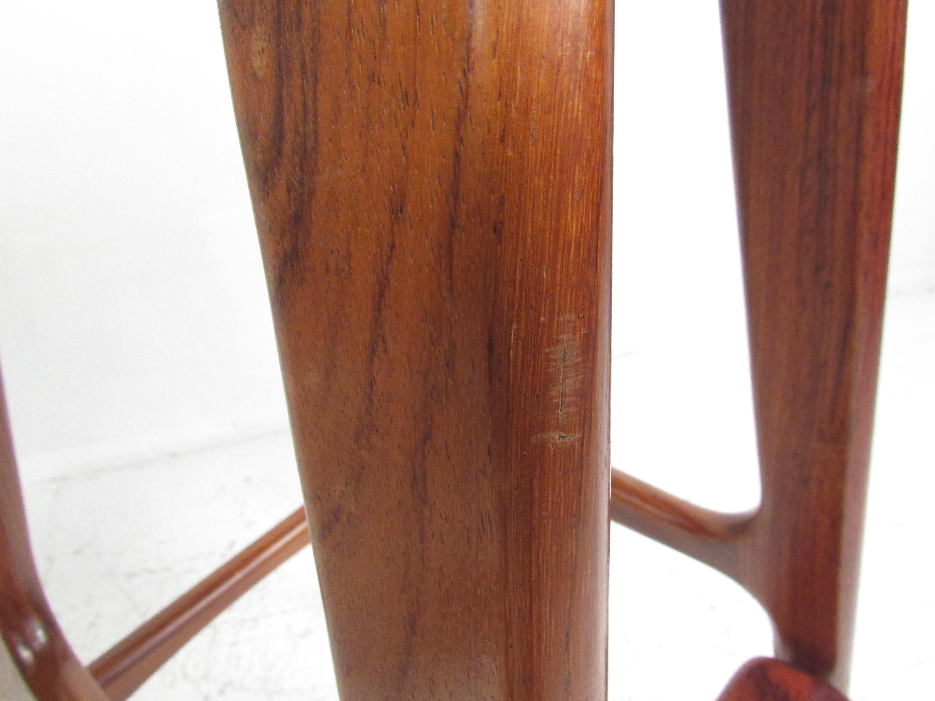 Mid-20th Century Exquisite Set of Three Midcentury Erik Buch Bar Stools