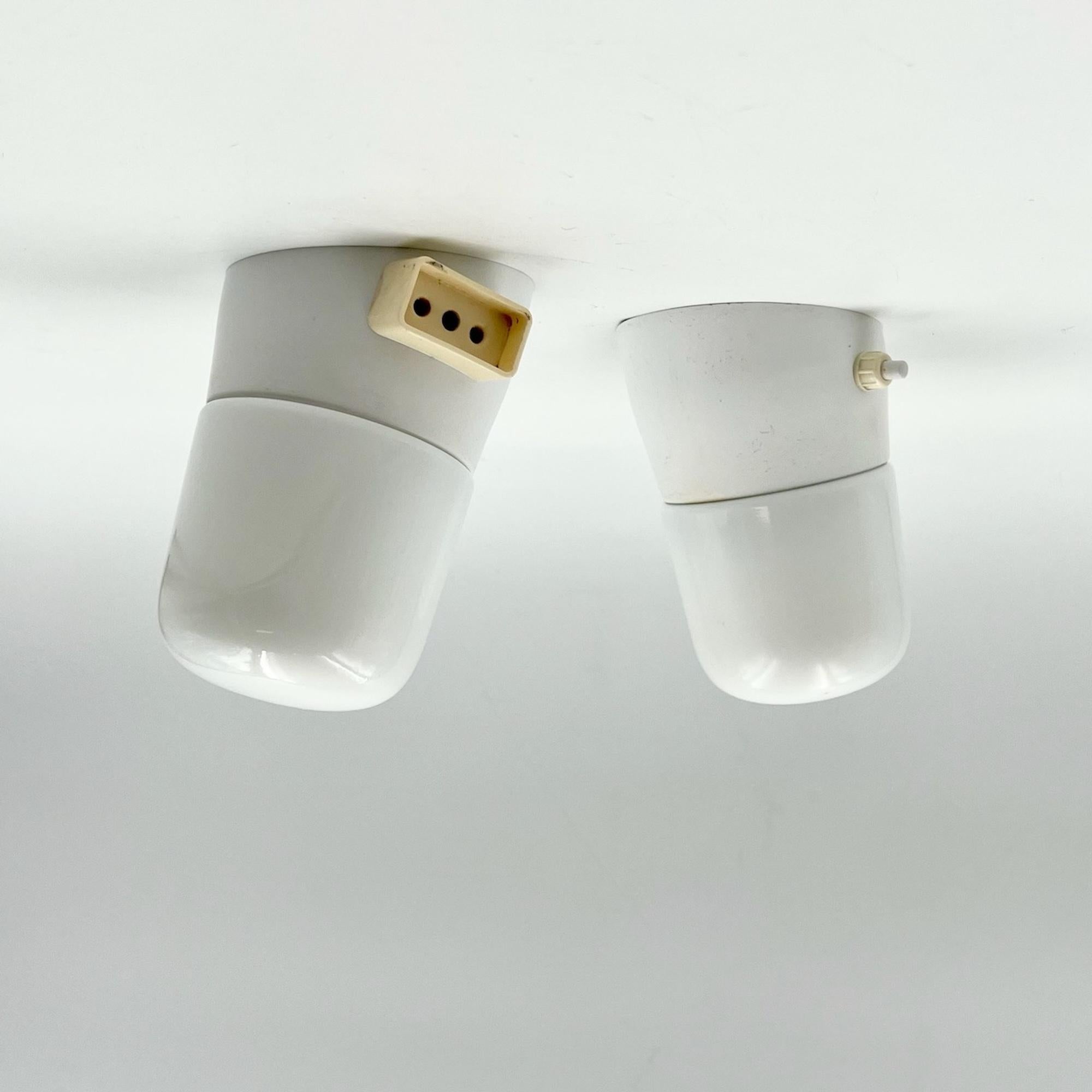 Exquisiter Satz von Vintage 50s Bakelit-Lampen - MCM Sconces Made in Italy (Keramik)