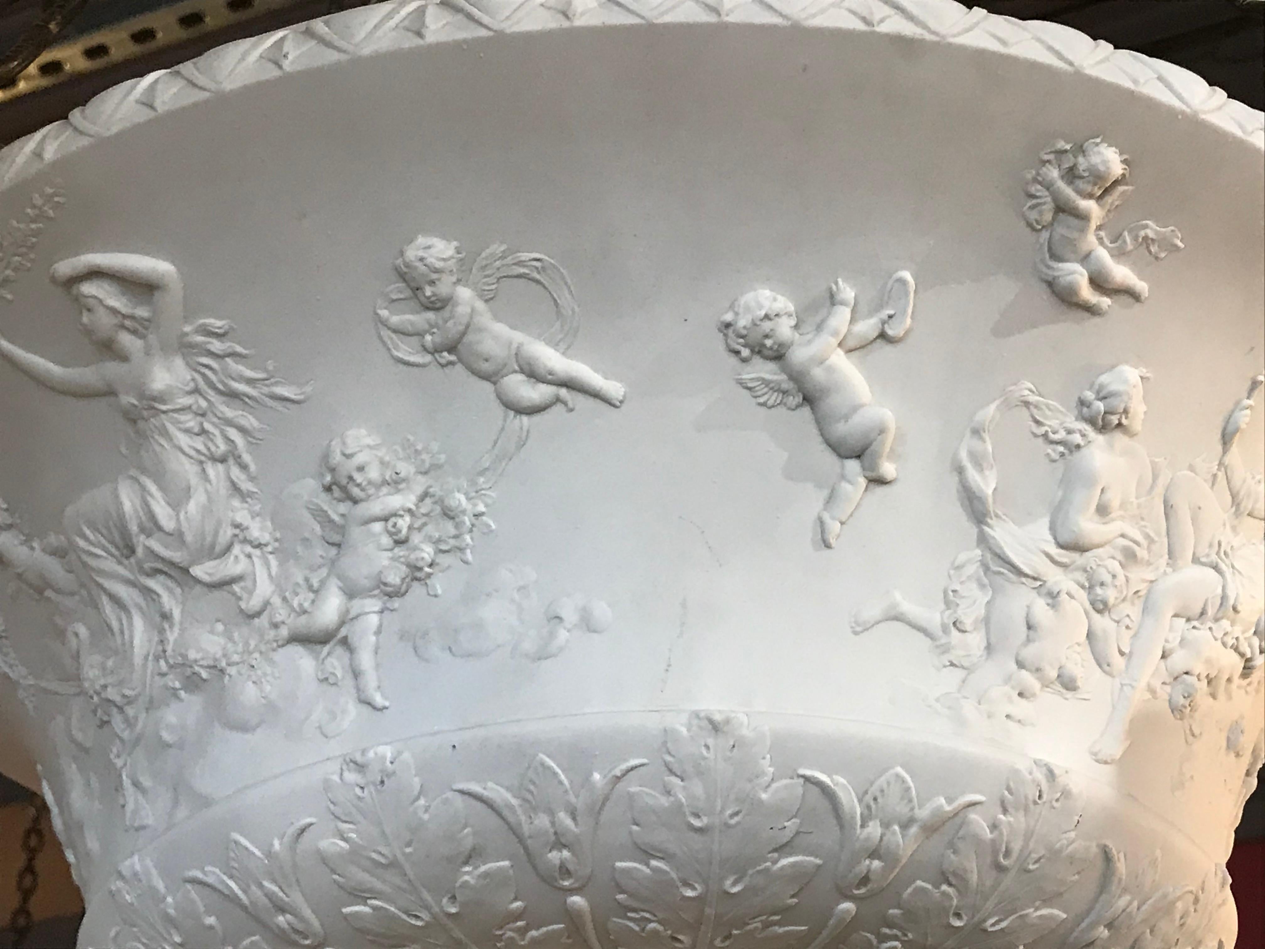 Exquisite Sevres Porcelain Plafonnier In Good Condition For Sale In Atlanta, GA