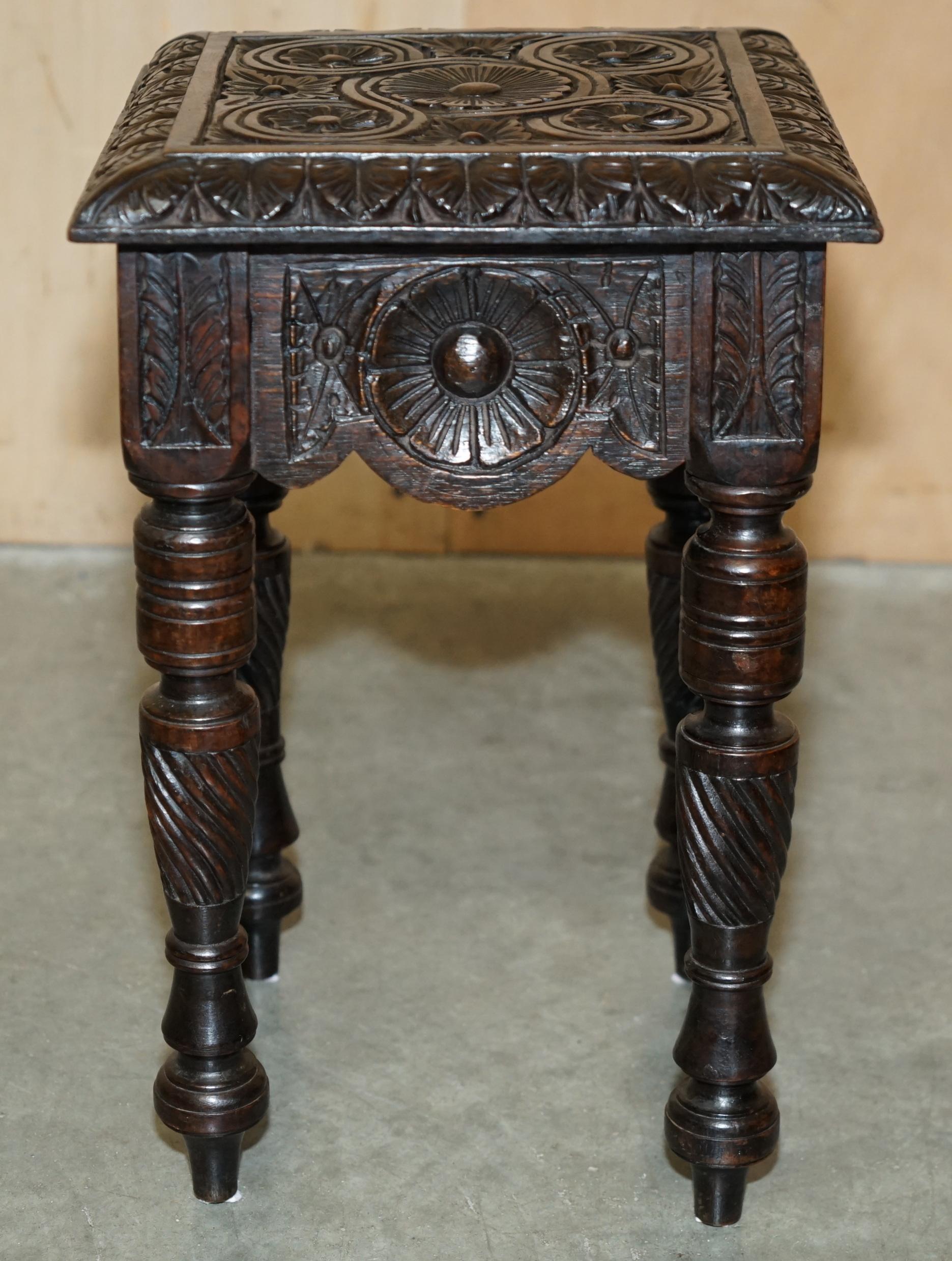 EXQUISITE SiDE TABLE MADE FROM THE TIMBER OF HMS FOUDROYANT NELSONS FLAGSHIP For Sale 2